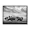 Stupell Industries Vintage Sports Convertible Car Beach Photography Black White Framed Wall Art